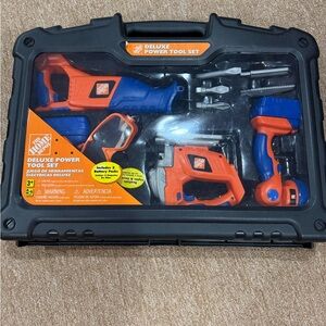 Home Depot toy deluxe power tool set